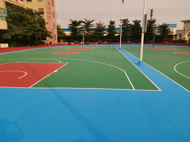 ①　东莞图腾地坪丙烯酸弹性地坪施工