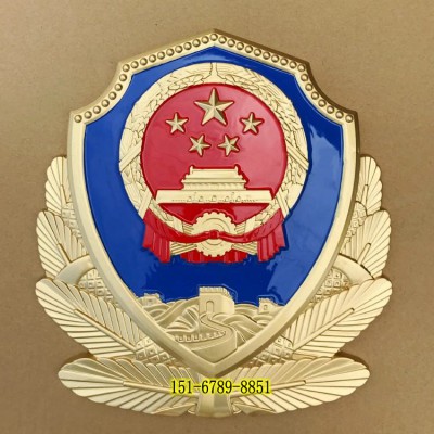 大型悬挂警徽生产厂家 铸铝公安警徽制作订做