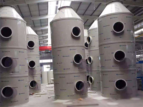 广东水喷淋净化塔加工厂家-龙淼环保设备生产PP喷淋塔