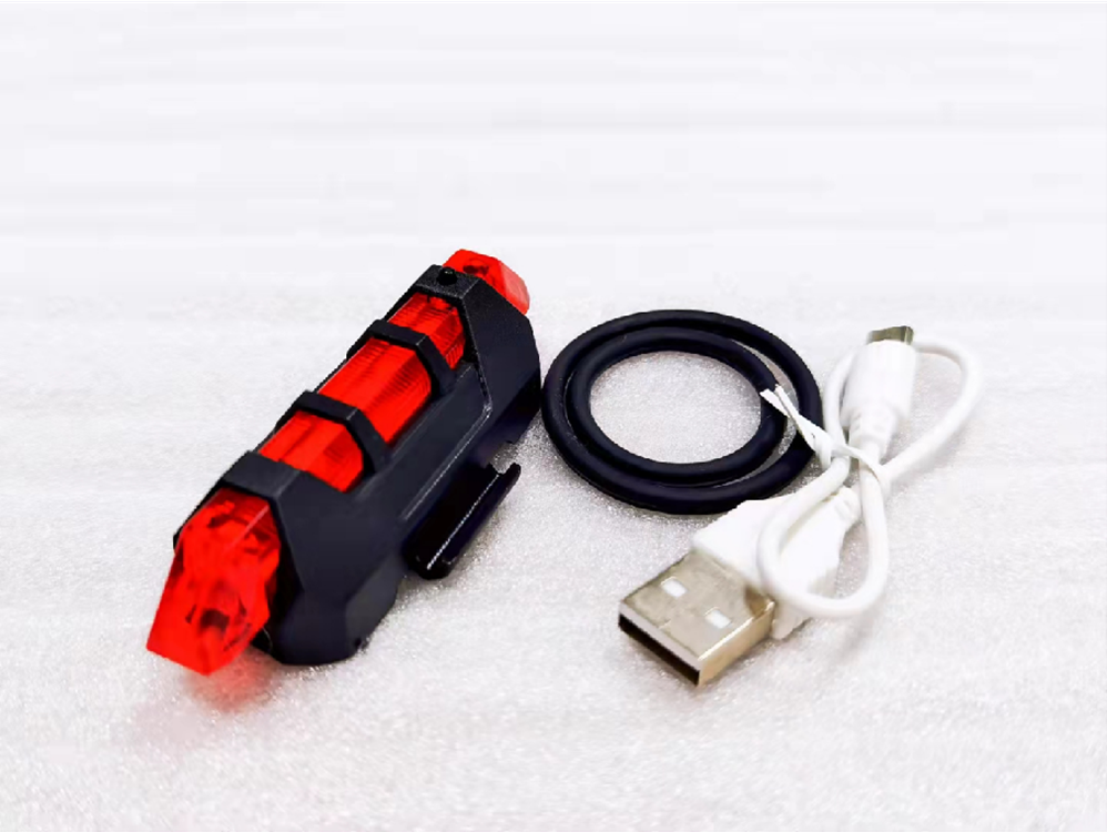 正东自行车迷你尾灯ABS防水USB充电红光LED尾灯